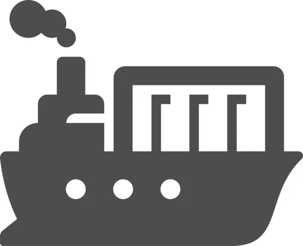 Frachtschiff Einfache Illustration — Stockvektor
