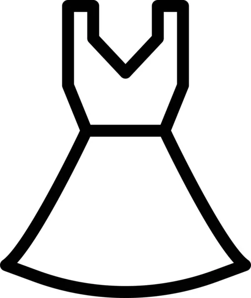 Тканинна Сукня Іконка Моди Стилі Контур — стоковий вектор