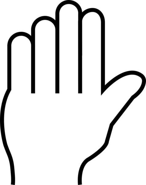 Hand Help Pointer Icon Outline Style — Stock vektor