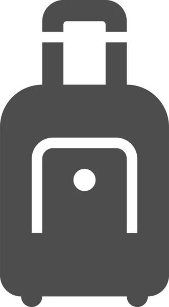 Travel Bag Black Vector Illustration — 图库矢量图片