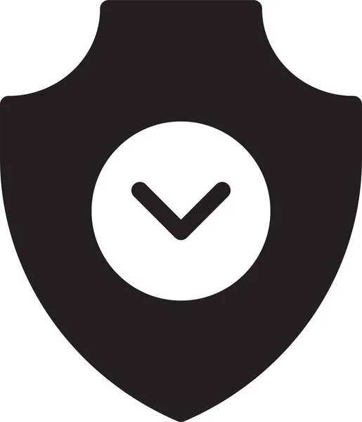 Protección Privacidad Icono Seguridad Estilo Sólido — Vector de stock