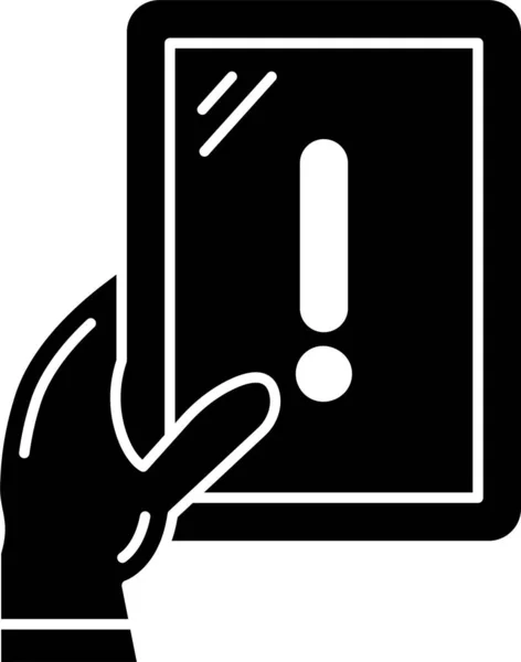 Device Error Mobile Icon Solid Style — Vetor de Stock