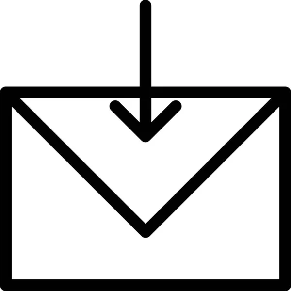 Значок Почтового Ящика Конверта Стиле Outline — стоковый вектор