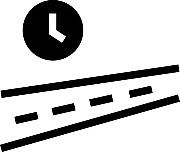 Localização Condução Ícone Mapa Estilo Sólido — Vetor de Stock