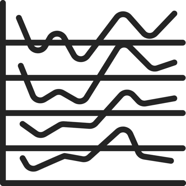 Stapeldiagram Ikonen Abstrakt Kategori — Stock vektor