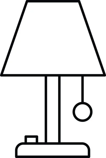 Ikona Świetlówki Stylu Zarysu — Wektor stockowy