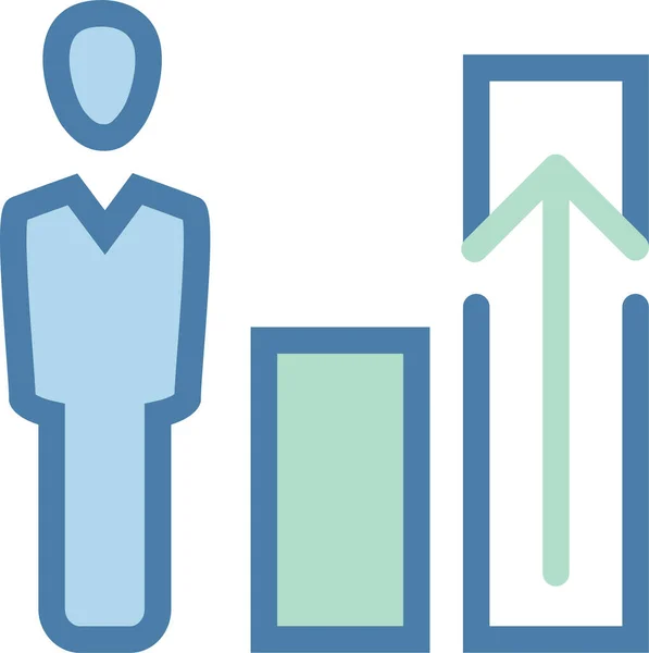 Ícone Carreira Crescimento Competição Estilo Plano — Vetor de Stock