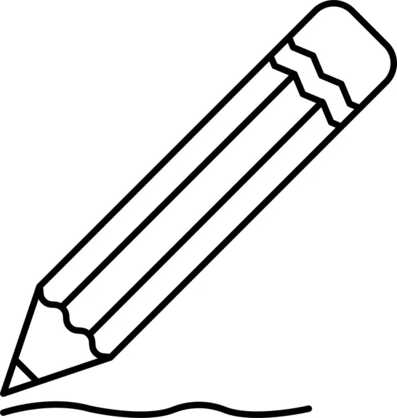 Create Line Pen Icon Outline Style — 图库矢量图片