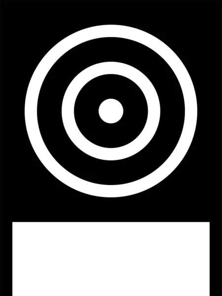 Objetivo Icono Enfoque Flecha Estilo Sólido — Archivo Imágenes Vectoriales