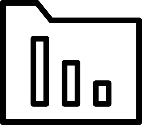 Diagramm Dateisymbol Umrissstil — Stockvektor