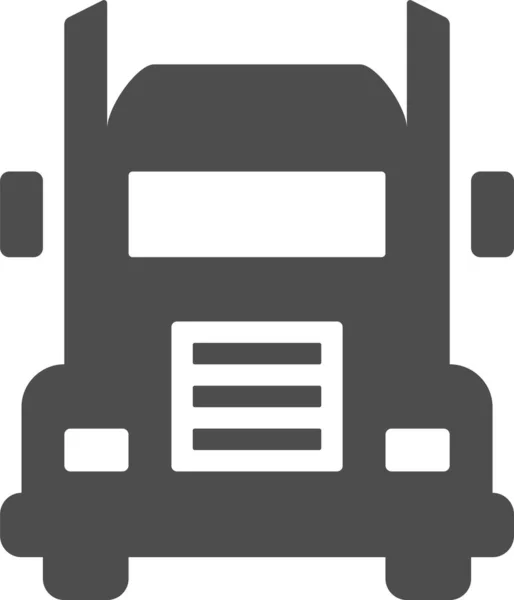 Ikon Transportasi Pengiriman Dalam Gaya Padat - Stok Vektor