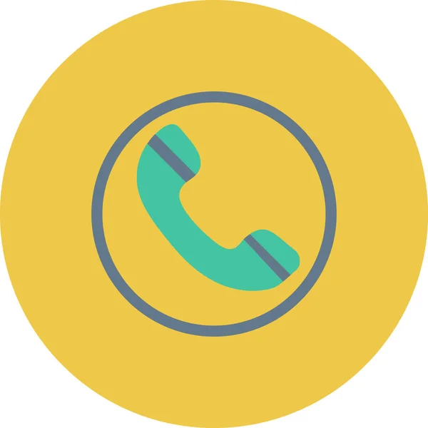 Call Calling Connect Icoon Platte Stijl — Stockvector