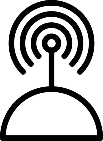 Icono Señal Transmisión Antena Estilo Esquema — Archivo Imágenes Vectoriales