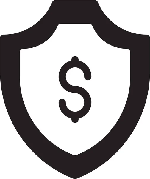 Protección Icono Seguridad Estilo Sólido — Vector de stock