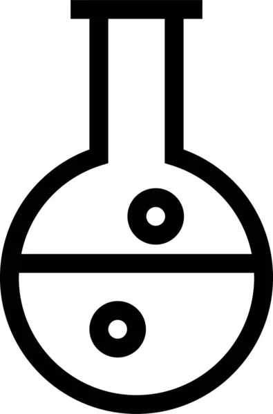 Laborsymbol Für Becherkolben Umrissstil — Stockvektor