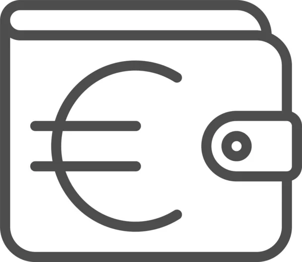 Euro Vector Billetes Icono Estilo Bicolor Símbolo Plano Colores Azul — Vector de stock
