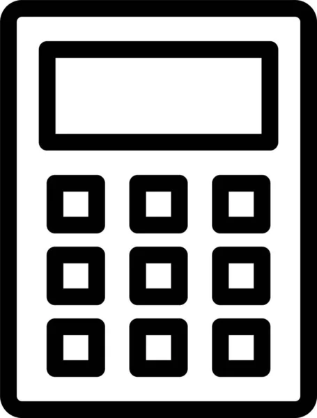Accounting Calculating Calculator Icon Outline Style — Stock Vector