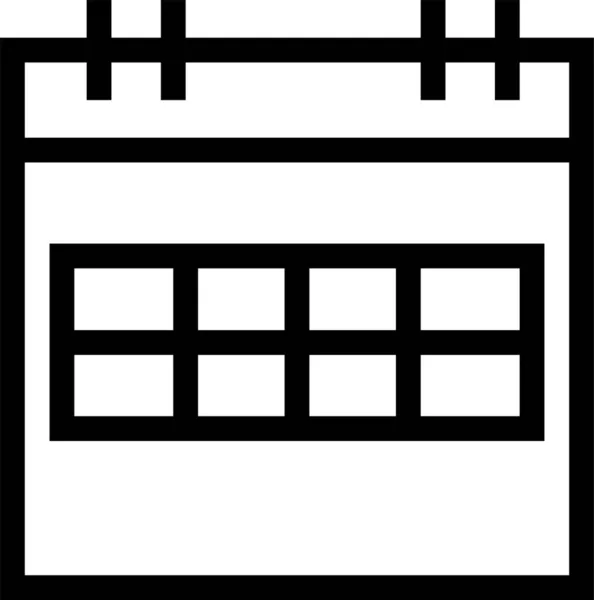 Afspraak Kalender Datum Pictogram Schema Stijl — Stockvector