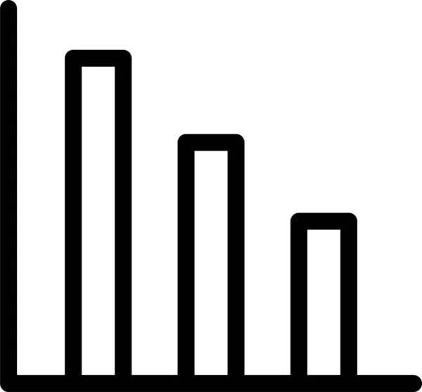 Значок Діаграми Фінансування Діаграми Стилі Контур — стоковий вектор
