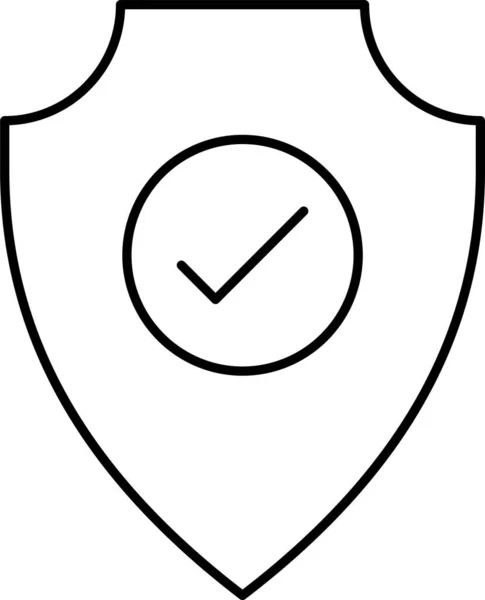 Check Protection Secure Icon — Stock Vector
