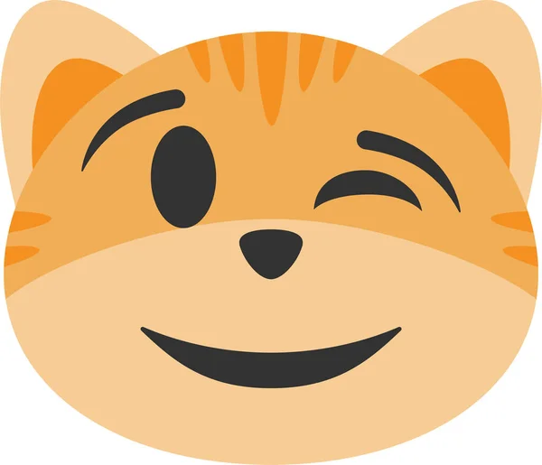 Ícone Emoticon Emoji Gato —  Vetores de Stock