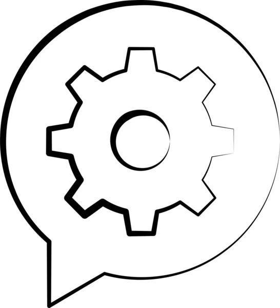 Значок Налаштування Бульбашкового Балачки Намальованому Стилі — стоковий вектор