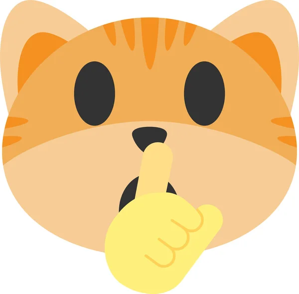 Katt Emoji Finger Ikon — Stock vektor
