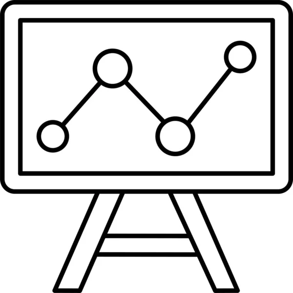 Diagrammet Statistik Ombord Ikon — Stock vektor