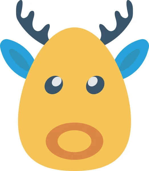 Animal Buffalo Cow Icon Estilo Plano — Vector de stock