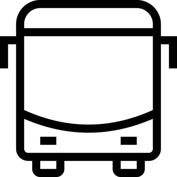 Ikona Automobilové Autobusové Školy Stylu Osnovy — Stockový vektor
