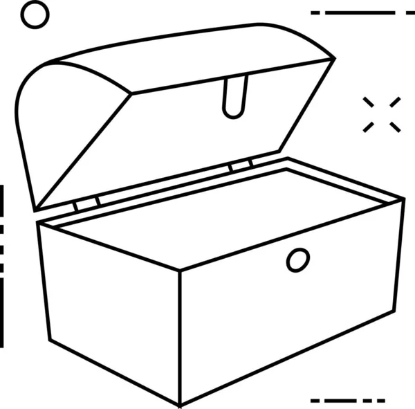 Box Schützt Sicheres Symbol Umrissen — Stockvektor