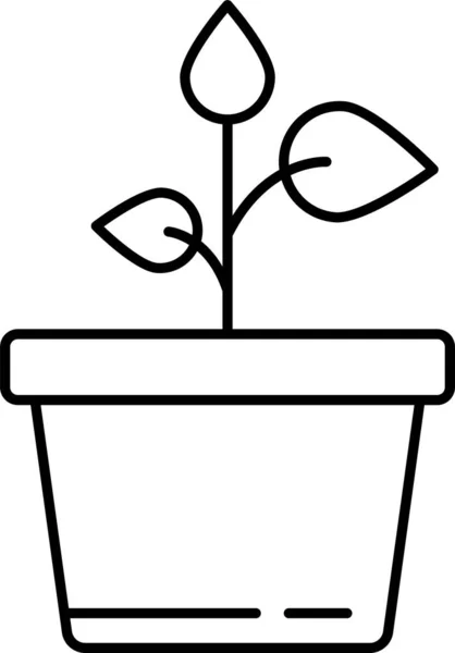 Crecimiento Planta Naturaleza Icono — Vector de stock