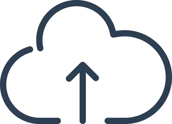 Flecha Arriba Nube Computación Icono — Vector de stock