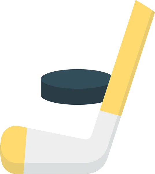 Aktivitet Spel Hockey Ikon Platt Stil — Stock vektor