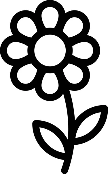 Квітка Ромашки Значок Контурному Стилі — стоковий вектор