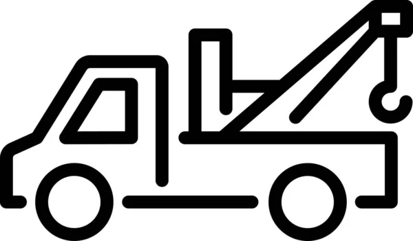 Значок Допомоги Аварійного Автомобіля Стилі Контурів — стоковий вектор