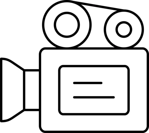 Camera Cinema Film Icoon Film Video Categorie — Stockvector