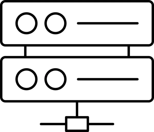 Піктограма Спільного Використання Сервера Бази Даних — стоковий вектор