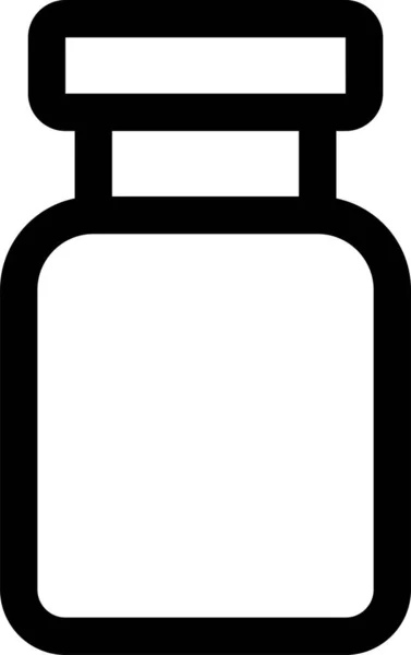 Drugs Jar Medicine Icon Hospitals Healthcare Category — Vettoriale Stock