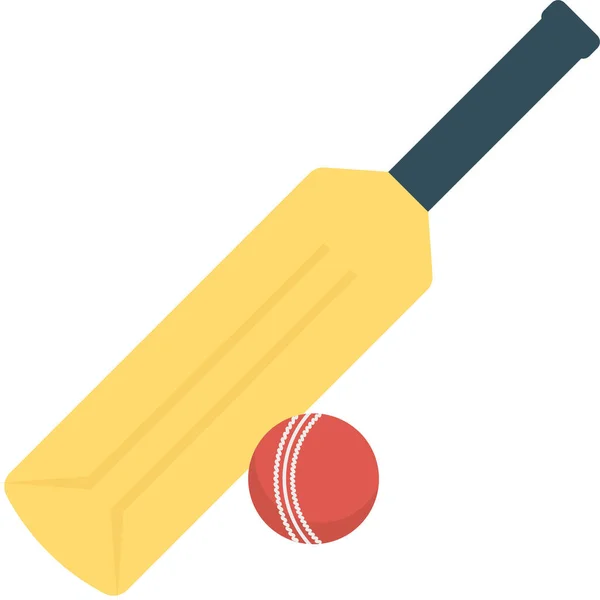 Activity Bat Cricket Icon Flat Style — стоковый вектор