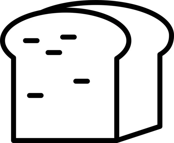 Toastbrot Scheiben Symbol — Stockvektor