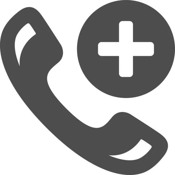 Handgreep Toevoegen Pictogram Van Handset Solide Stijl — Stockvector