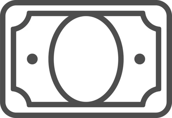 Значок Банкнотного Рахунка Готівкою Стилі Контур — стоковий вектор