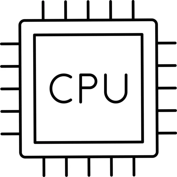 Chip Cpu Electronic Icon — Stock Vector