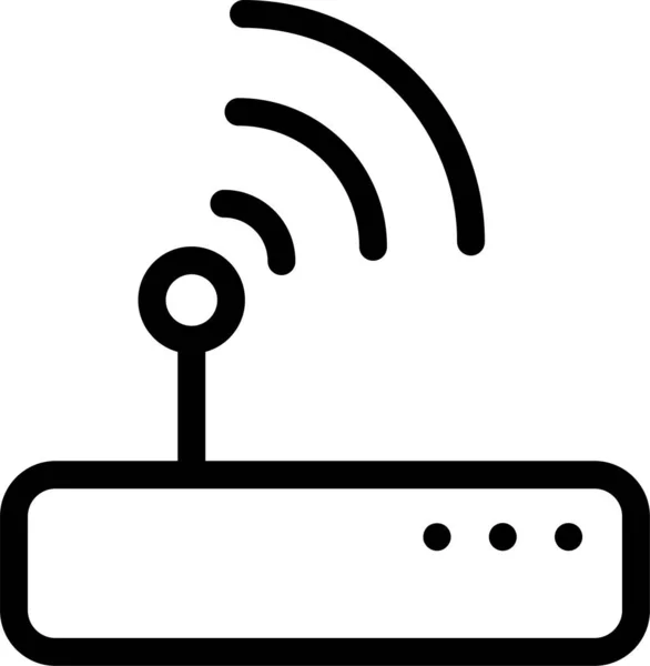 Icono Del Router Del Dispositivo Informático Estilo Esquema — Vector de stock
