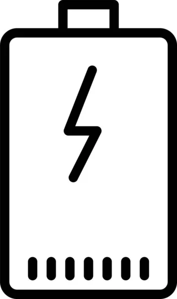 Значок Струму Зарядки Акумулятора Стилі Контурів — стоковий вектор