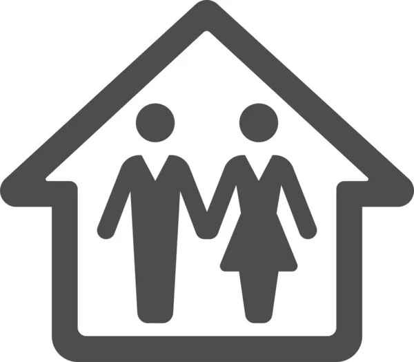 Family Couple Web Icon Simple Design — Wektor stockowy
