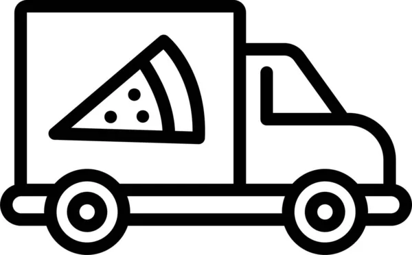 Delivery Food Pizza Icon Outline Style — Stockvektor