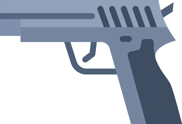 Карабин Опасность Значок Пистолета Плоском Стиле — стоковый вектор