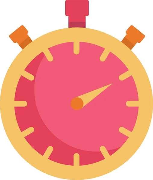 Chronometer Countdown Sport Icoon Platte Stijl — Stockvector